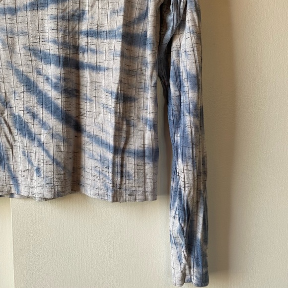 Lucky Brand Tye Dye Blue Long Sleeve XS Knitted Look - Picture 3 of 9